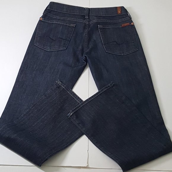Women's 7 FOR ALL MANKIND Boot Cut Jeans Size 27 Blue - Picture 4 of 11